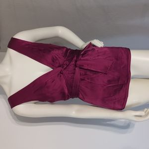 ♥️ BCBG MaxAzria Red Silk Wraparound Tank Blouse ♥️